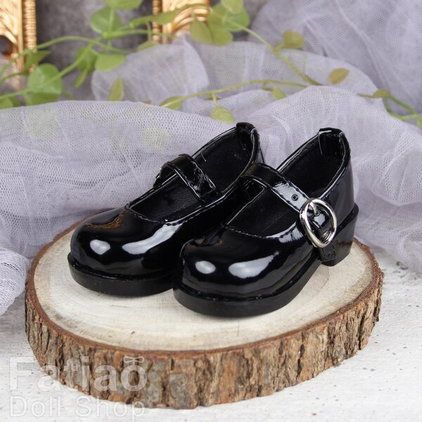 Fatiao - New 1/3 BJD Dollfie Dolls Mary Jane Shoes - Black (Size 6.5cm)