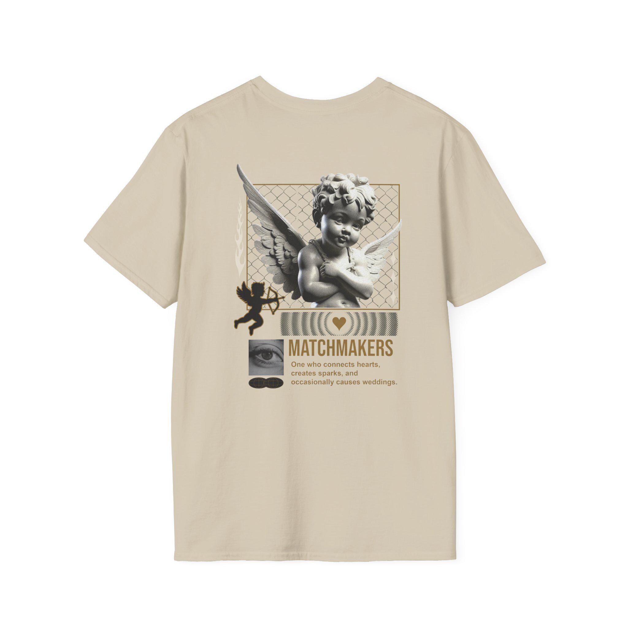 Streetwear Angel Print T-shirt, Urban Graphic Tee, Mens