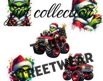 Grinch Christmas Clipart Bundle