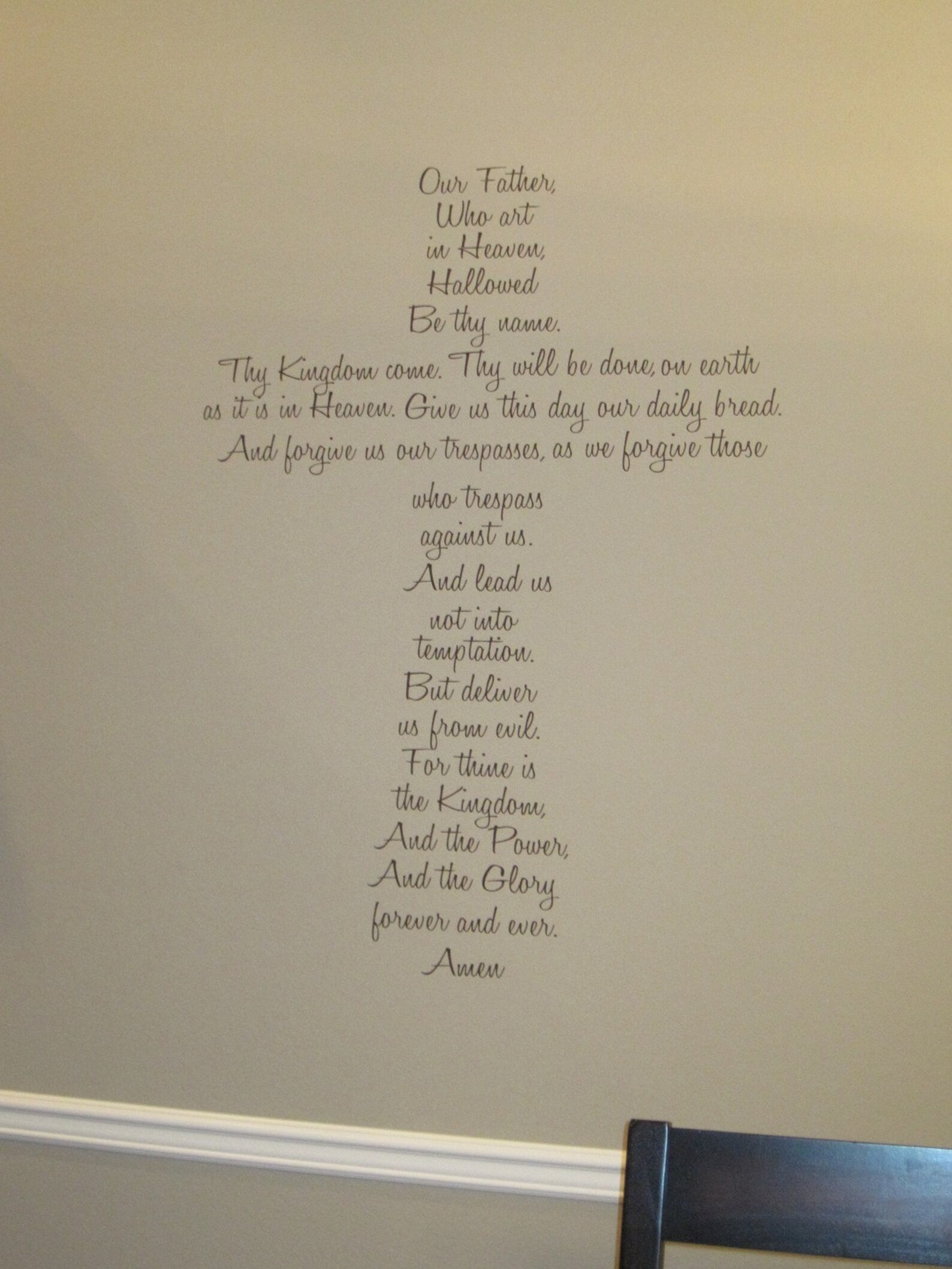 Lord's Prayer Large Vinyl Cross Wall Decor Etsy