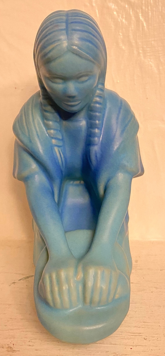 Van Briggle Pottery Maiden Grinding Corn