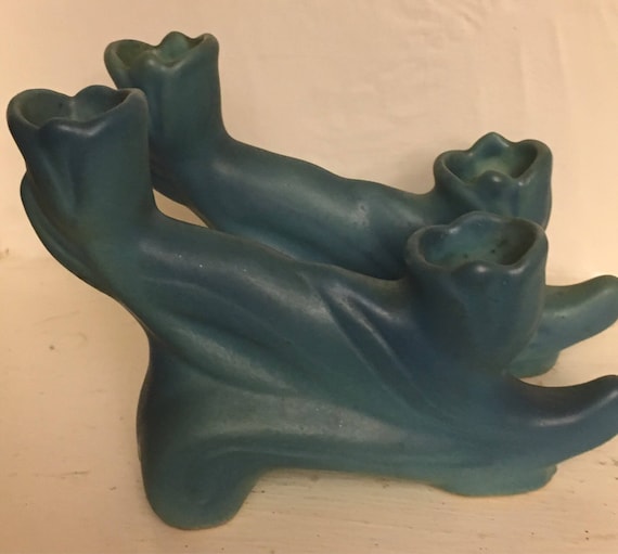 Van Briggle Pottery Exquisite Double Candle Sticks