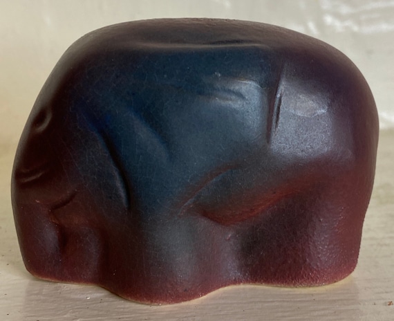 Van Briggle Pottery 1920s Mulberry Elephant Paperweight