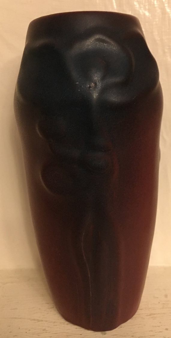 Van Briggle Pottery Poppies & Pod Vintage Mulberry 1920-1930's