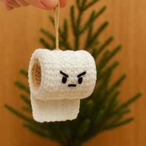 Rotolo di carta igienica arrabbiato – Schema amigurumi all'uncinetto (download PDF)