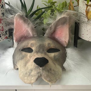 Wolf canine dog therian mask cheap uk with piercings