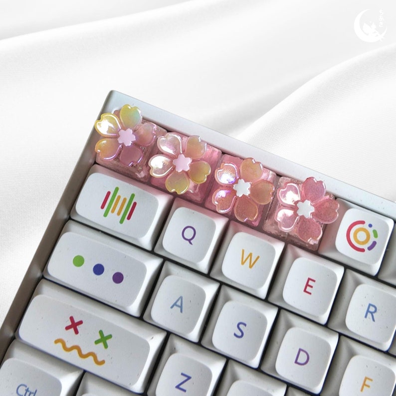 Sakura Resin Keycap | Cherry Blossom Handmade OEM R4 for Cherry MX - Etsy