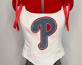 Philadelphia Phillies Baseball aangepast korset maat medium