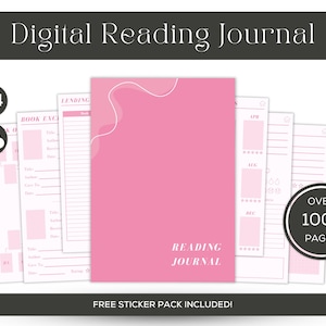 Digital Reading Journal: Book Log with Reading Challenges (iPad & Android Compatible) (PDF)