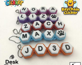 Custom Name Clicker Keychain Fidget