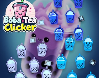 Boba Tea Clicker Fidget Keychain