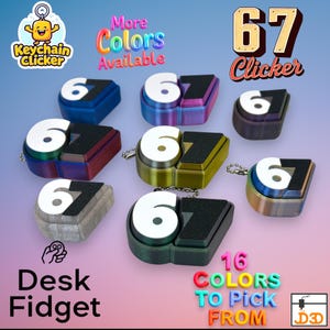 Llavero antiestrés con 6 o 7 clics