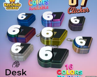 6 7 Clicker Fidget-sleutelhanger