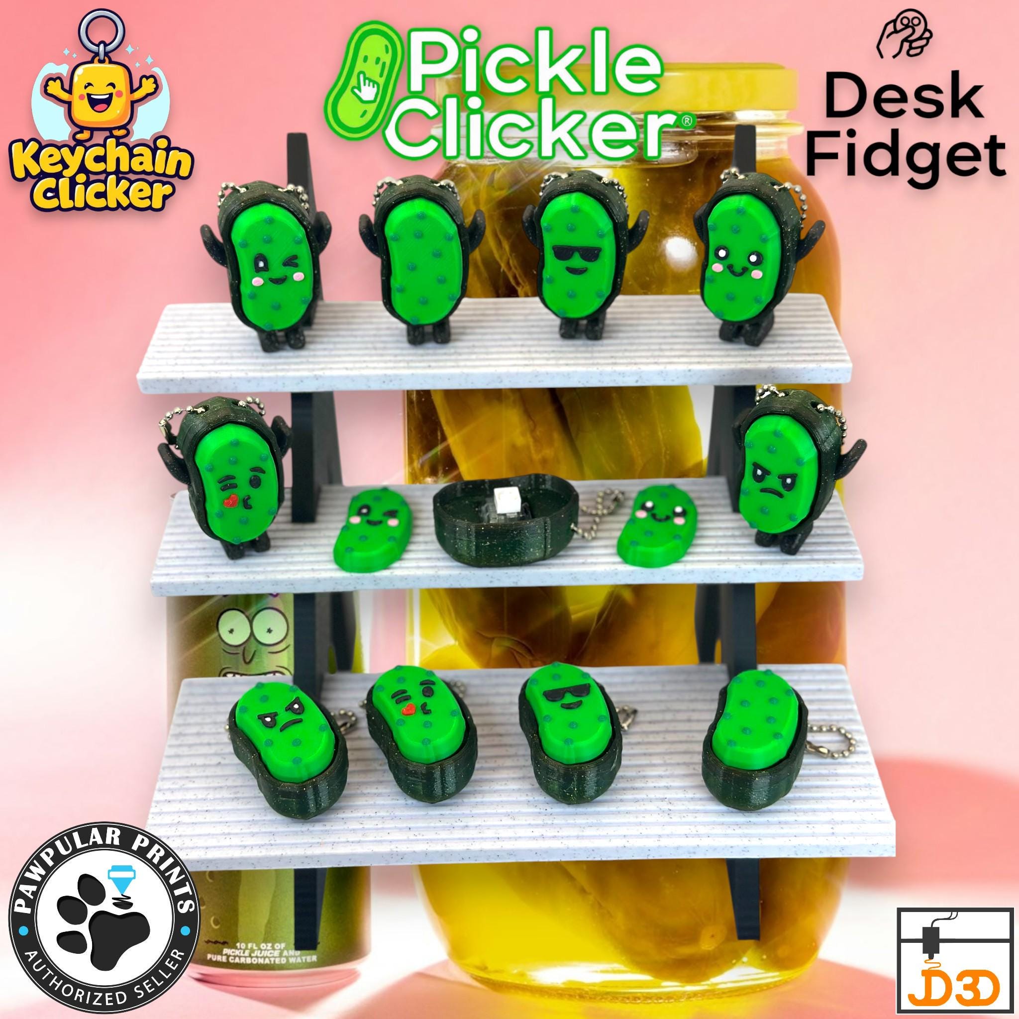Pickle Clicker Keychain Fidget - Etsy