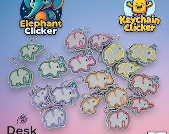 Elephant Clicker Fidget Keychain