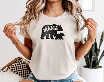 Mama Bear One cub Tshirt, Homestead Mom Gift, Baby Shower Gift, Spring Pregnancy Reveal Gift for New Mom, Pregnant Shirt, Comfort Colors