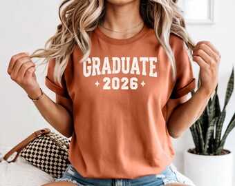 Graduate Class of 2026 Tshirt, Abitur-T-Shirt, Vintage Senior Shirt, Klasse von 2026 Senior T-Shirt, High School Abschluss Shirt
