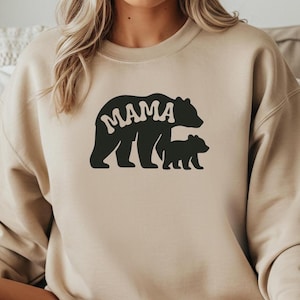 MAMA BEER één welp Moederdag cadeau moeder leven Sweatshirt Mama Bear ronde hals schattig Mama shirt babyshower cadeau nieuwe moeder cadeau Mama Bear sweater