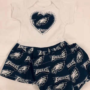 Custom made Inspired Philadelphia Eagles Infant Dress with or without matching Bloomers