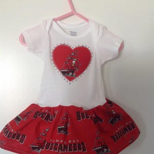 Custom made Inspired Tampa Bay Buccaneers Infant Dress with or without matching Bloomers