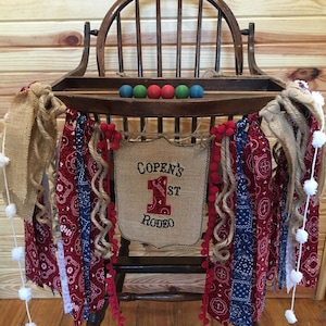 NAME 1st RODEO Back Number-PERSONALIZEDCowboy-1st Birthday/Rodeo Banner-High Chair Banner-Shield Banner-Birthday Banner-Back Tag Number
