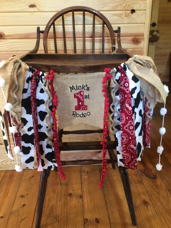 NAME 1ST PERSONALIZED Cowboy/Rodeo Birthday/Rodeo Banner-High Chair Birthday Banner-Banners-Birthday Banner One Party Banner-Rodeo Il_570xn