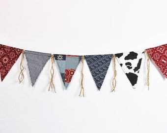 COWBOY/RODEO Pennant Birthday Banner-Cowboy Theme-Banners-Cowboy/Farm/Rodeo/Country Birthday Banner-Rodeo Banners-Party Banner