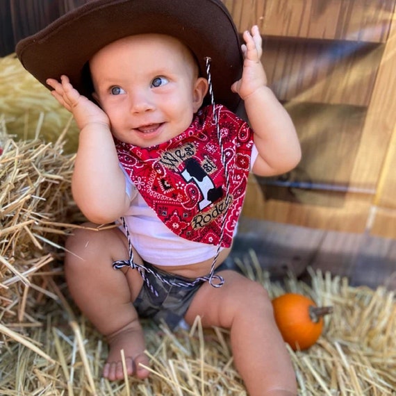 Personalized Cowboy rodeo Bandana 1ST BIB Double sided Bandana