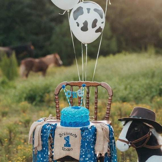 NAME PERSONALIZED Cowboy/Rodeo 1st Birthday/Rodeo Banner-High Chair Birthday Banner-Banners-Birthday Banner OneParty Banner-Photo Prop-Rodeo Il_570xn