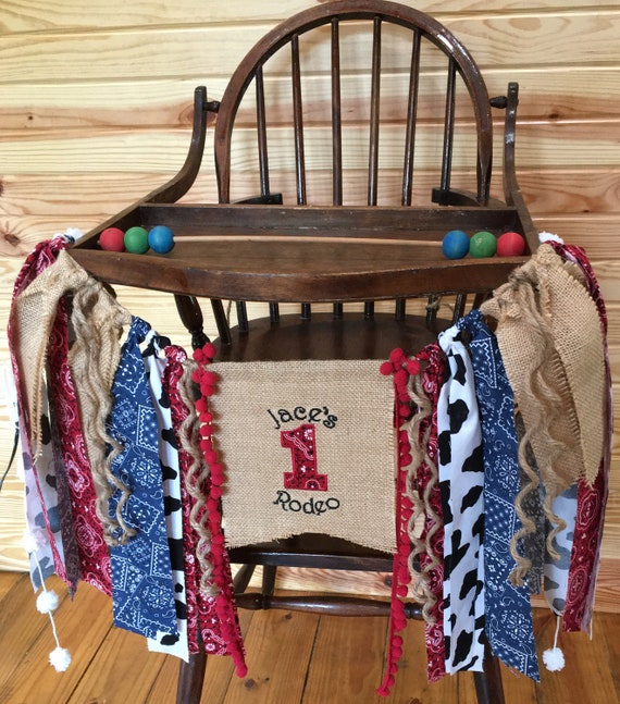 NAME PERSONALIZED Cowboy/Rodeo 1st Birthday/Rodeo Banner-High Chair Birthday Banner-Banners-Birthday Party Decor for Kids Banner Il_570xn