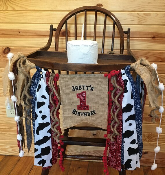NAME PERSONALIZED Cowboy/Rodeo 1st Birthday/Rodeo Banner-High Chair Birthday Banner-Banners-Birthday Banner One Party Banner-Photo Prop Il_570xn