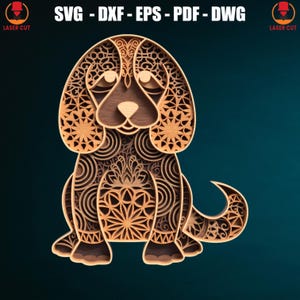 Multilayer Golden Retriever Svg Cut File Laser, Wall Art Dog 3D Layered Design Laser Cut, Dog Svg Multi Layer Glowforge Wall Decor Laser Cut