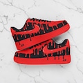 Red Drip Air Force 1 Custom, Personalized Hand-Painted Black Red Paint Drips product logo