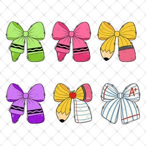 Pencil Bow Bundle Png, Teacher Pencil Coquette Bow Png, Coquette Pencil Bow Png, Coquette Teacher Png, Back To School Png, Teacher Gift
