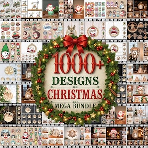 Méga lot de Noël découpé au laser, lanterne de Noël, enseigne, support, ornements découpés au laser, décoration de Noël en bois, fichier numérique