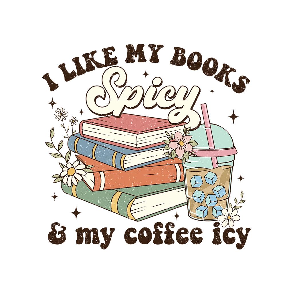 Spicy Books & Icy Coffee PNG, Book Lover, Bookworm (digital Download ...