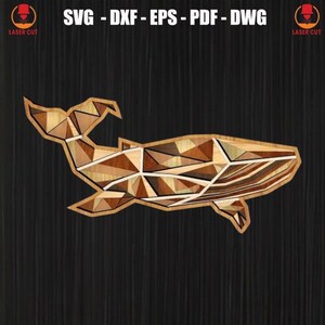 3D Whale Mandala Svg Laser Cut, Humpback Whale Cutting File, Sea 3D Mandala Svg Cut, Humpback Whale Svg Cut, Ocean Sea Animal Svg for Cricut