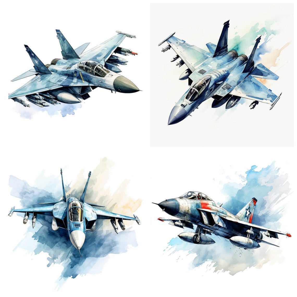 30 Modern Jet Fighter Clipart PNG | Military Aircraft Graphic | Combat ...