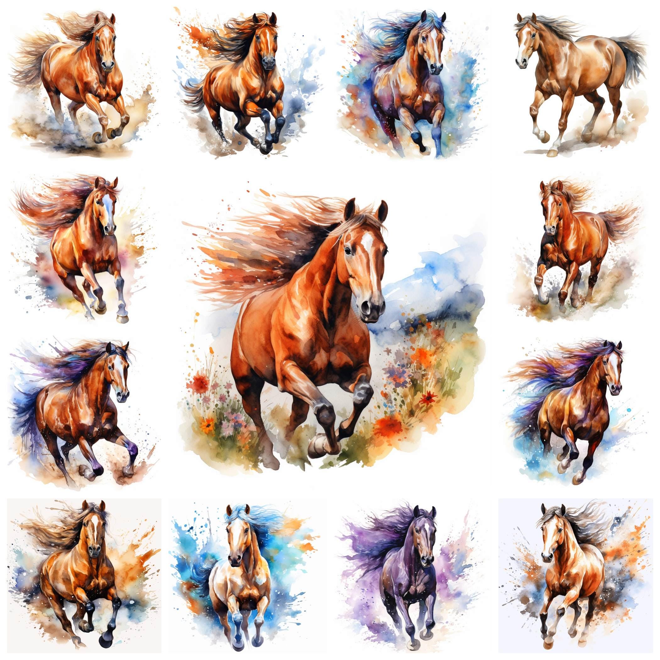 Caballo al galope png - Etsy México, image size:2100x2100