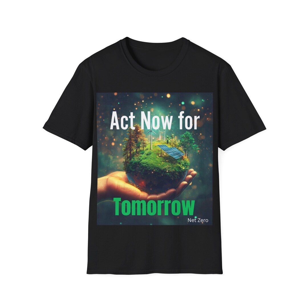 Net Zero Movement T-shirt | Eco-conscious Design | 7 Colors & Sizes S ...