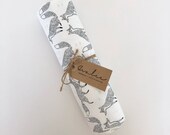 Swaddle Blanket Black and White Fox Extra Large Soft Flannel FREE SHIPPING in USA