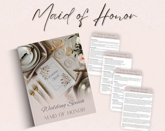 Maid Of Honor Speech | Best Man | Mother Bride | Bridesmaid | Wedding Template | Maid Of Honor Toast | Digital Speech | Customisable