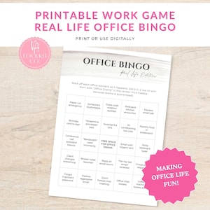 Team Bonding Bingo, Roligt Kontorsspel, Utskrivbar Isbrytare, Gruppaktivitet, Teambuildingspel för Arbetet, US Letter och A4, JPG och PDF