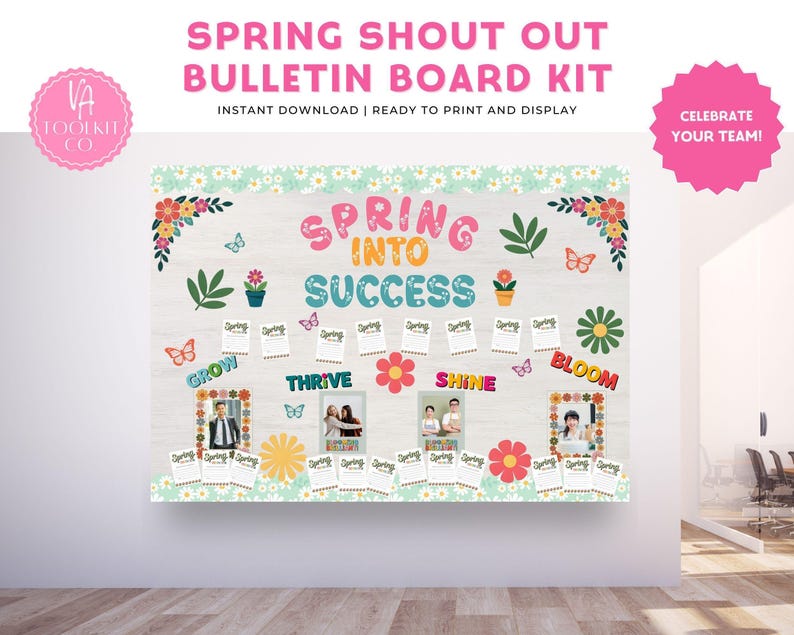 Spring Staff Appreciation Bulletin Board Kit – Workplace Recognition ...