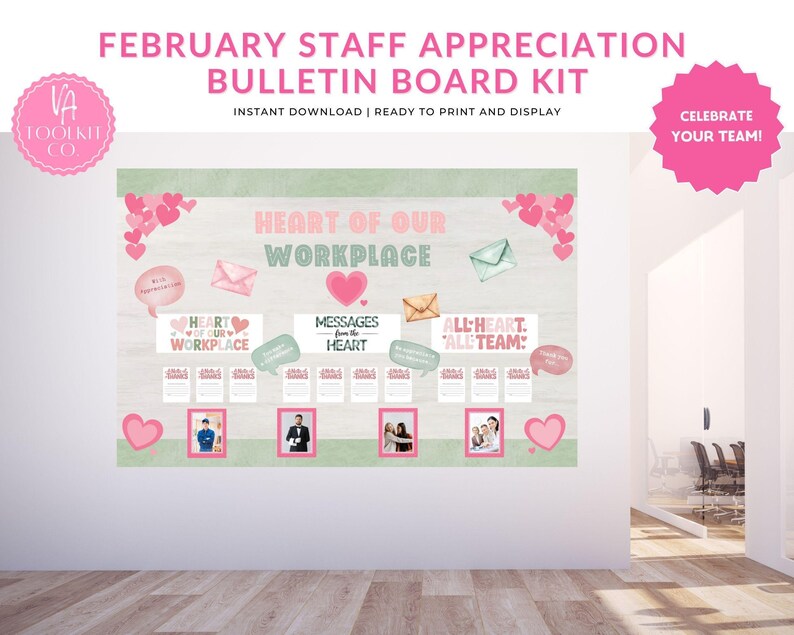 Employee Recognition Bulletin Board – Kindness Staff Appreciation ...