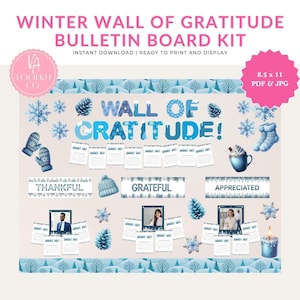 冬の掲示板、従業員表彰掲示板、スタッフへの感謝のディスプレイ、職場のポジティブな装飾、チームのモチベーションとエンゲージメント