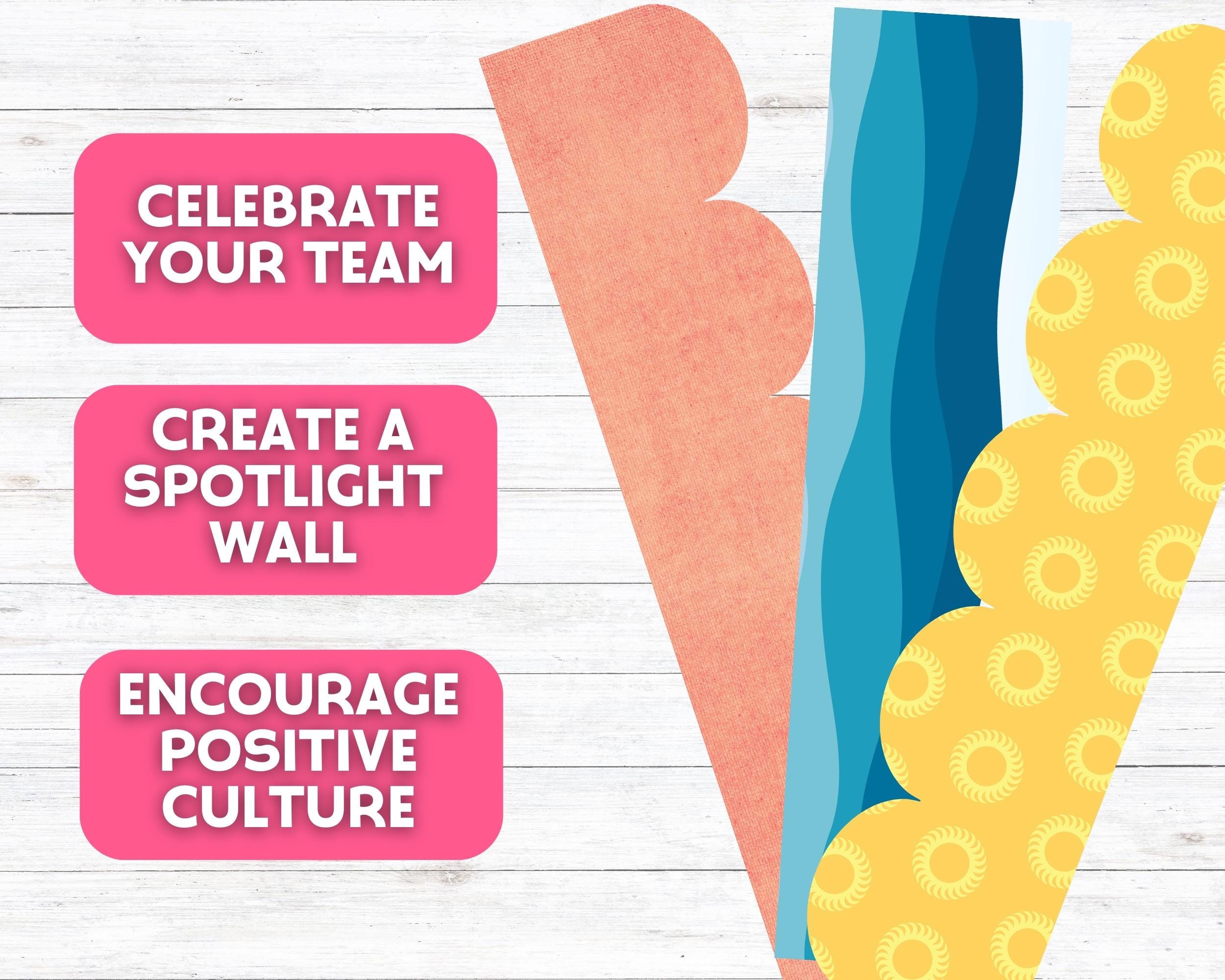Employee Recognition Bulletin Board – Summer Staff Appreciation Display ...