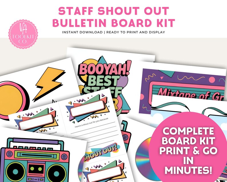 Staff Shout Out Bulletin Board, Employee Recognition Kit, Staff ...