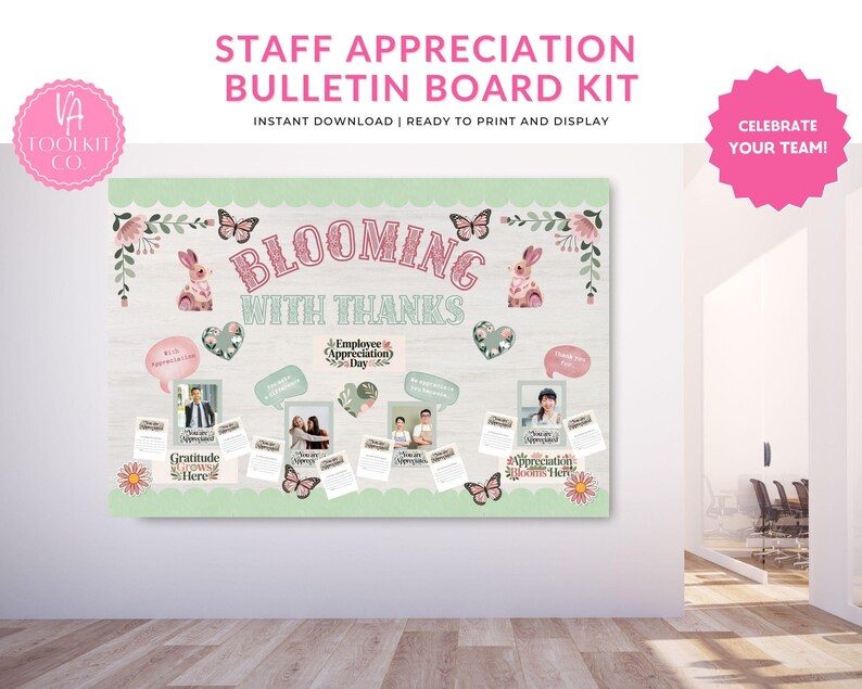 Staff Recognition Bulletin Board – Spring Staff Appreciation Display ...