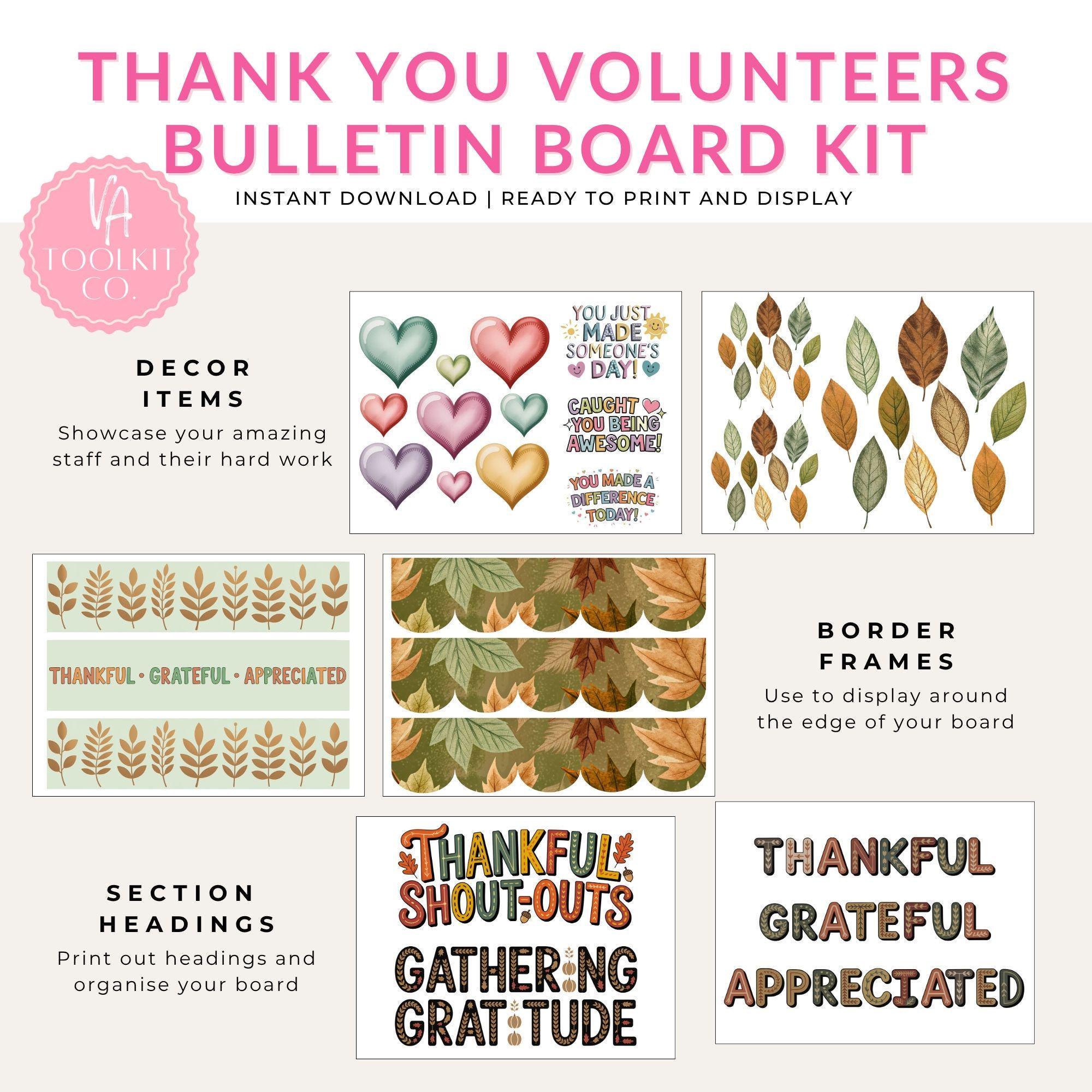 Employee Recognition Bulletin Board – Volunteer Staff Appreciation ...